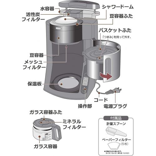  Panasonic Boiling Purified Water Coffee Maker (BLACK) NC-A57-K【Japan Domestic Genuine Products】【Ships from Japan】