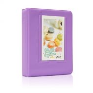 Alohallo 64 Pockets Mini Photo Album fit to Fujifilm Instax Mini 7s 8 8+ 9 25 26 50s 70 90 Instant Camera & Name Card with 40 Psc Stickers - Purple