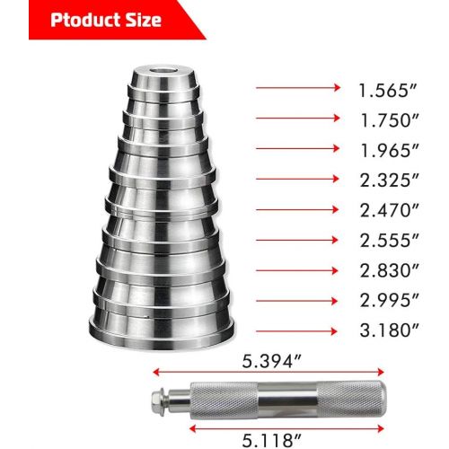  A ABIGAIL Bearing Race and Seal Bush Driver 9 Discs Collar Axle Housing Set Master/Universal Aluminum Kit for Automotive Wheel Bearings