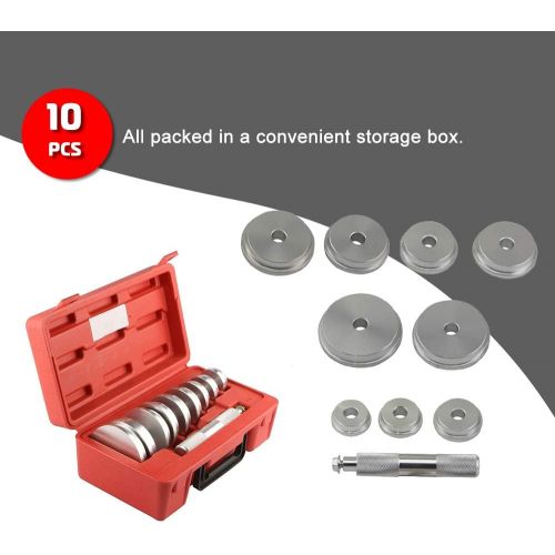  A ABIGAIL Bearing Race and Seal Bush Driver 9 Discs Collar Axle Housing Set Master/Universal Aluminum Kit for Automotive Wheel Bearings