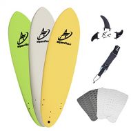 A ALPENFLOW 7 Soft Top Foam Surfboard 7ft Surfing Funboard Surf Boardwith 7 Surfboard Leash Surfing Fins and Traction Pad