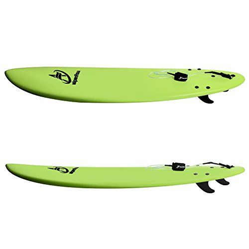  A ALPENFLOW 7 Soft Top Foam Surfboard 7ft Surfing Funboard Surf Boardwith 7 Surfboard Leash Surfing Fins and Traction Pad