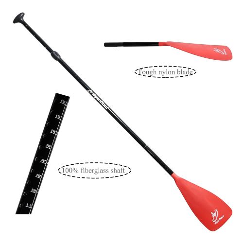  A ALPENFLOW Fiberglass Shaft Paddle SUP Adjustable 3 Piece Stand Up Paddle with Paddle Bag