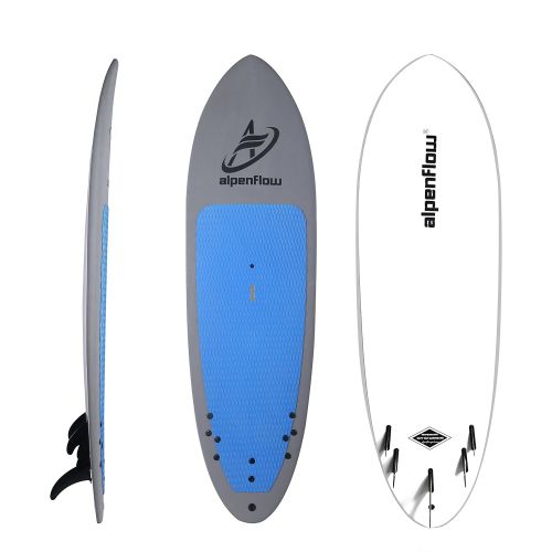  A ALPENFLOW EVA Stand Up Paddle Board 86SUP Surfboard Yoga SUP Board with Surfboard Fins and 9’ High-End Leash by Alpenflow