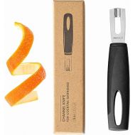 A Bar Above Premium Quality Channel Knife - Stainless Steel Bar Tool - Garnish for Cocktail Mixers - Lemon Zester & Fruit Peeler - Professional Grade Bar Accessory (Stainless Steel)
