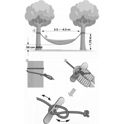  A Better Screw Hangemattenbefestigungssystem aus Gebuerstetem Edelstah