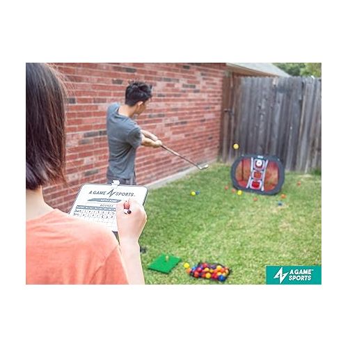  Golf Chipping Net A Game Sports Pop Up Golf Chipping Net with Mat - Golf Practice Nets for Backyard | Indoor/Outdoor Golf Accessories for Chipping Accuracy & Swing Practice