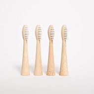 A Good Oral B Zahnbuerstenaufsatz 4er Pack aus Bambus, Weiss, Sensitive