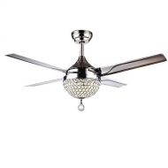 A Million Crystal Ceiling Fans 44Inch Lamps Remote Control Stainless Steel Blades 3 Speeds Ceiling Fixture