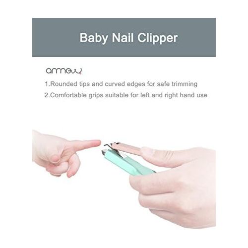  [아마존베스트]A N ARRNEW Baby Nail Kit by ARRNEW | 4-in-1 Baby Grooming Kit with Baby Nail Clippers, Scissor, Nail File &...