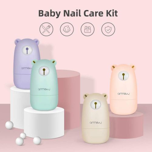  [아마존베스트]A N ARRNEW Baby Nail Kit by ARRNEW | 4-in-1 Baby Grooming Kit with Baby Nail Clippers, Scissor, Nail File &...