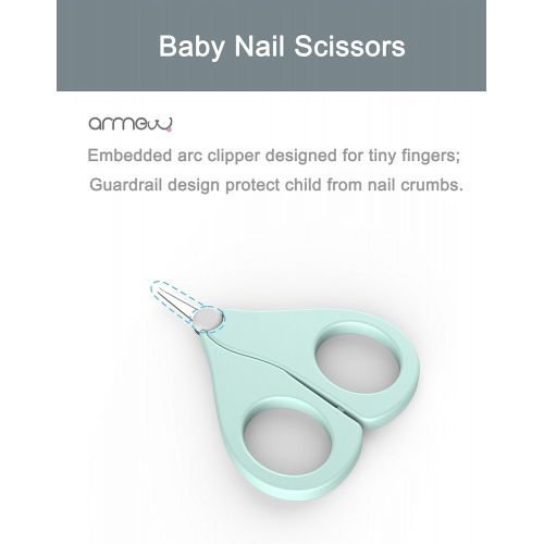  [아마존베스트]A N ARRNEW Baby Nail Kit by ARRNEW | 4-in-1 Baby Grooming Kit with Baby Nail Clippers, Scissor, Nail File &...