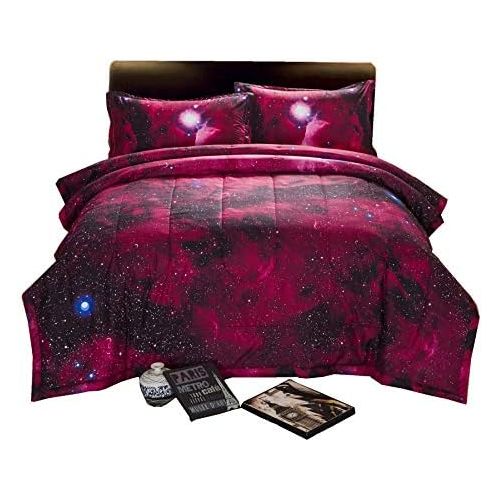  [아마존베스트]A Nice Night 3D Galaxy Blanket Comforter Bedding Sets Home Textile with Comforter Pillowcase