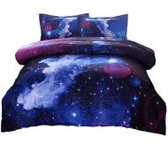 [아마존베스트]A Nice Night Galaxy Bedding Sets Outer Space Comforter 3D Printed Space Quilt Set Full Size
