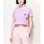 A-LAB A-Lab Ballina Heart Purple Crop T-Shirt
