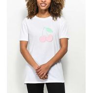 A-LAB A-Lab Shannon Fuzzy Cherries White T-Shirt