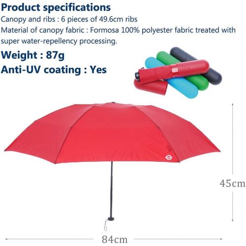  Windproof Totes Mini Umbrella - Worlds Lightest Folding Parasol Weights Only 3 oz by A.Brolly (TUBE Burgundy)