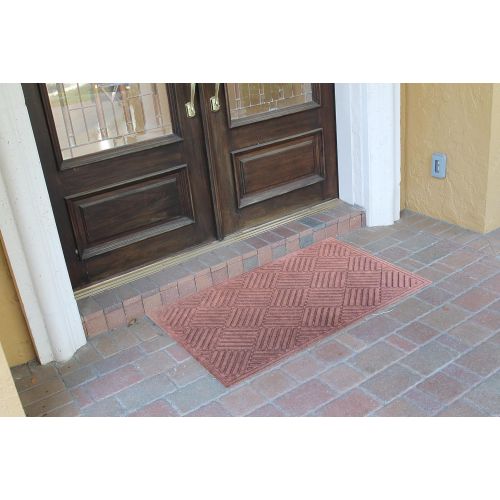  A1 Home Collections A1HCPR18-EP06 Doormat Parquet Eco-Poly Indoor/Outdoor Mat with Anti Slip Fabric Finish, Beige