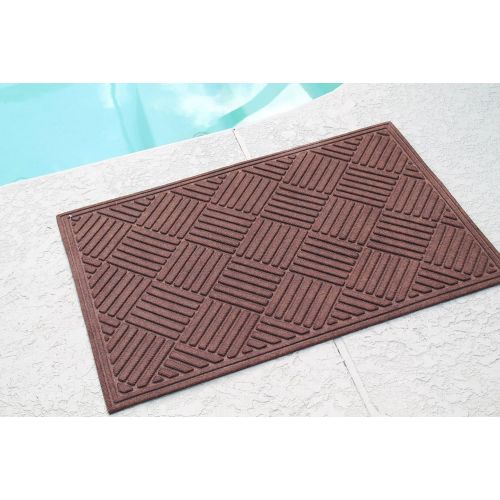  A1 Home Collections A1HCPR18-EP06 Doormat Parquet Eco-Poly Indoor/Outdoor Mat with Anti Slip Fabric Finish, Beige