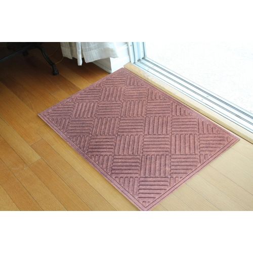  A1 Home Collections A1HCPR18-EP06 Doormat Parquet Eco-Poly Indoor/Outdoor Mat with Anti Slip Fabric Finish, Beige
