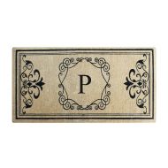 A1 Home Collections First Impression A1HOME200104-P Hayley Entry Double Doormat, Monogrammed P