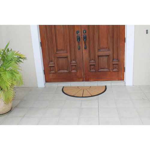 A1 Home Collections First Impression Braxton Rubber and Coir Molded Doormat, 24 Lx 39 H
