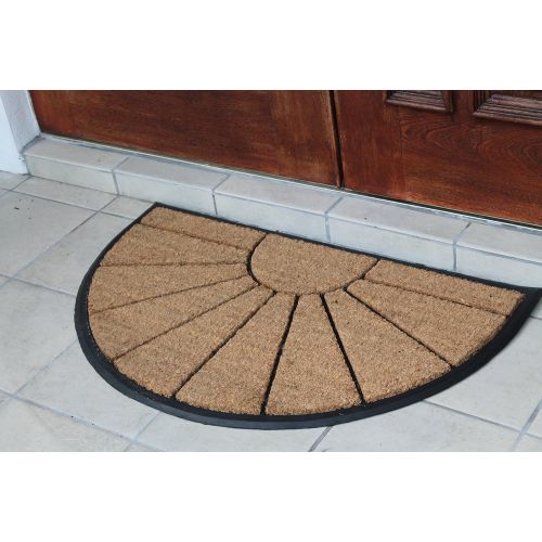  A1 Home Collections First Impression Braxton Rubber and Coir Molded Doormat, 24 Lx 39 H