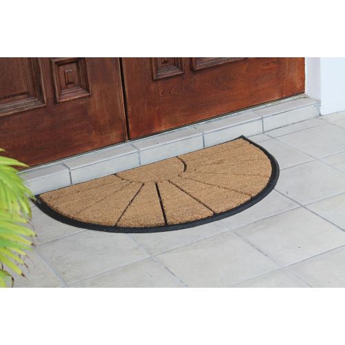  A1 Home Collections First Impression Braxton Rubber and Coir Molded Doormat, 24 Lx 39 H