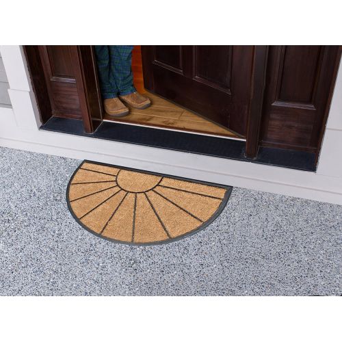  A1 Home Collections First Impression Braxton Rubber and Coir Molded Doormat, 24 Lx 39 H