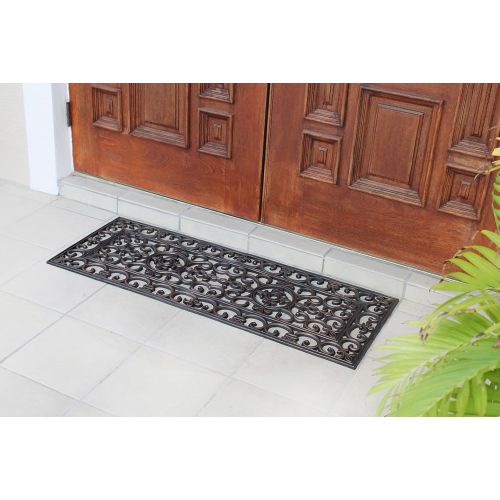  A1 Home Collections A1HOME200093 Rubber Grill Elegant Double Doormat, 17.7 L x 47 W, Copper Finish