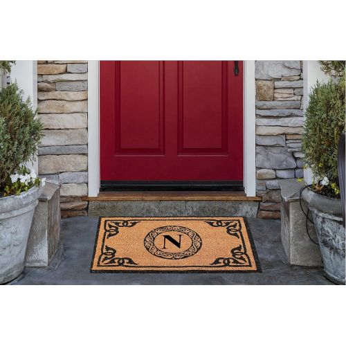  A1 Home Collections PT3006N First Impression Hand Crafted by Artisans Geneva Monogrammed Entry Doormat, 24X39