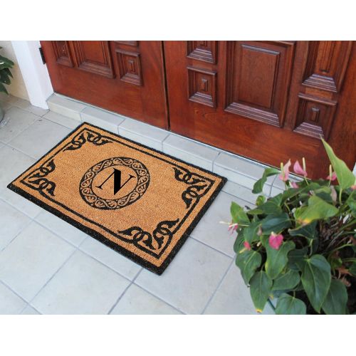  A1 Home Collections PT3006N First Impression Hand Crafted by Artisans Geneva Monogrammed Entry Doormat, 24X39