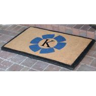 A1 Home Collections FM2005K First Impression Handwoven Floella Monogrammed Entry Doormat, Large Double Door, 24 L x 39 W