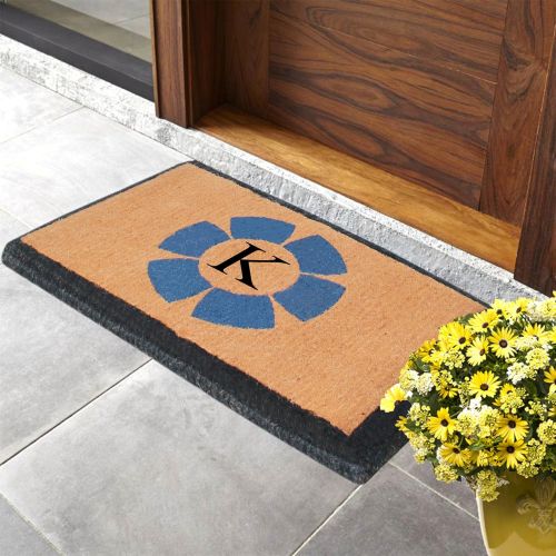  A1 Home Collections FM2005K First Impression Handwoven Floella Monogrammed Entry Doormat, Large Double Door, 24 L x 39 W