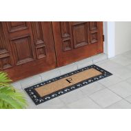A1 Home Collections First Impression Exclusive Hand Crafted Myla Monogrammed Entry Doormat, Large Double Door Size (17.7 x 47.25)-RC2004F