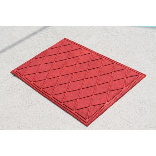  A1 Home Collections A1HCPR63-EP04 Doormat Diamond Eco-Poly Indoor/Outdoor Mat with Anti Slip Fabric Finish, Red