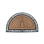 A1 Home Collections A1HC Half Round Rubber and Coir Doormat | 30 x 48 Inch | Standard Double Doormat With Classic Black Color | Large Size Doormat |Rubber Backed | Outdoor Mat | Durable and Long Lasti