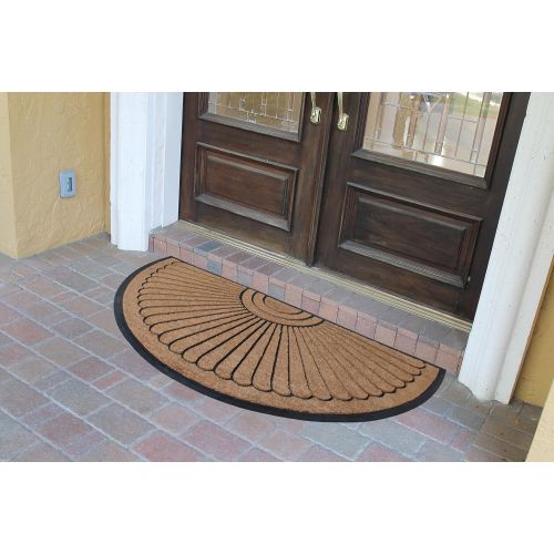  A1 Home Collections Handcrafted Sunburst Sturdy Well Made Double Doormat, Rubber and Coir, X-Large (36 X 72)