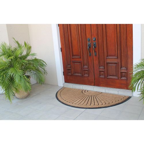  A1 Home Collections Handcrafted Sunburst Sturdy Well Made Double Doormat, Rubber and Coir, X-Large (36 X 72)