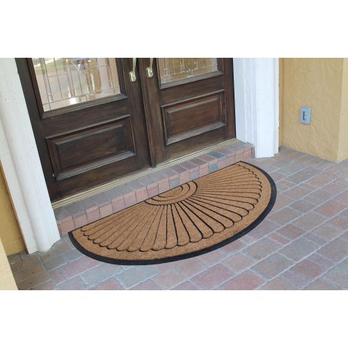  A1 Home Collections Handcrafted Sunburst Sturdy Well Made Double Doormat, Rubber and Coir, X-Large (36 X 72)