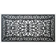 A1 Home Collections First IMPRESSION Audie Modern Indoor/Outdoor 23.62 L x 47.25 W Easy Clean Rubber Entry Way Doormat for Patio, Front Door, All Weather Exterior Doors/Large Size