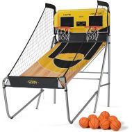 [아마존베스트]A11N SPORTS Sharpshooter Dual Shot Basketball Arcade Game, 8 Game Options & 8 Balls - Indoor Basketball Hoop with Durable Frame, Electronic Scoreboard and Sound Effects