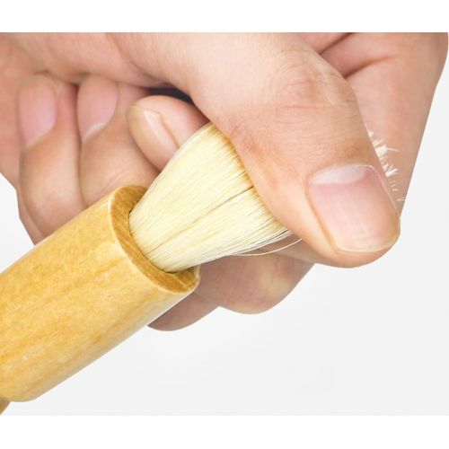  A/A Natural Bristles Coffee Grinder Cleaning Brush Machine Cleaner Tool with Solid Wood Handle Espresso Maker Accessories for Home Kitchen 3 pcs