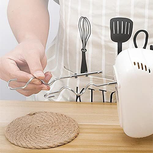  A/A Styline Hand Stirrer 2 Whisks 2 Stainless Steel Dough Hooks Dishwasher Safe 5 Levels Plus (White)