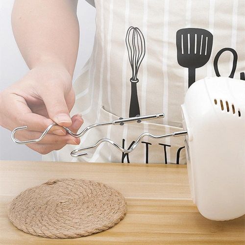  A/A Styline Hand Stirrer 2 Whisks 2 Stainless Steel Dough Hooks Dishwasher Safe 5 Levels Plus (White)