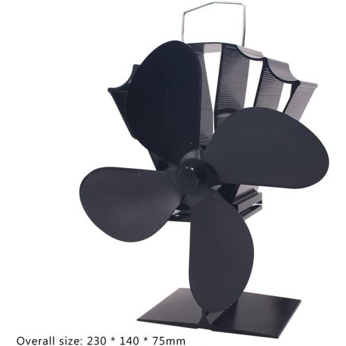  A/A 4 Blade Automatic Heat Powered Stove Fan Energy Saving Home Wood Fireplace Fans