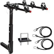 AA Products 3 Bike Rack Platform Hitch Mount Rack Foldable Bicycle Rack for Cars, Trucks, SUV's and Minivans, Fits 2'' Hitch Receiver