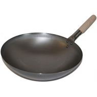 AAF Nommel  Wok ca. 30 cm Durchmesser mit rundem Boden fuer Gas, Gastronomie, Wokpfanne