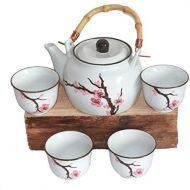 [아마존베스트]AAF Nommel . Teeset Kirschbluete  Sakura - aus Keramik Weiss 5 TLG. im Geschenkkarton Nr. 112