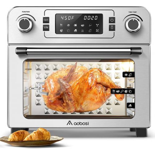  [아마존베스트]AAOBOSI Aobosi Toaster Oven Air Fryer Oven Toaster Convection Oven Digital Countertop Rotisserie Oven Pizza Oven 10-in-1 Multi-Function Toast/Roast/Broil/Bake/Dehydrate|Large 24Qt|Recipe|1